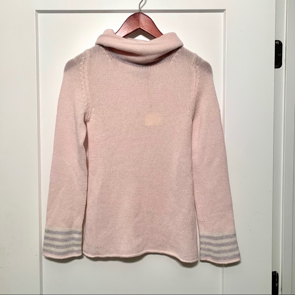 100% cashmere pink turtleneck sweater NWT